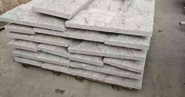 张掖芝麻白蘑菇石，自然面