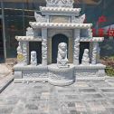 张掖芝麻白中国黑石材套墓 花岗岩墓碑