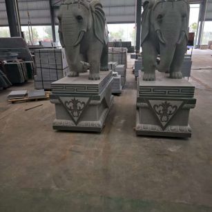 张掖芝麻灰花岗岩对象 芝麻白芝麻灰大象