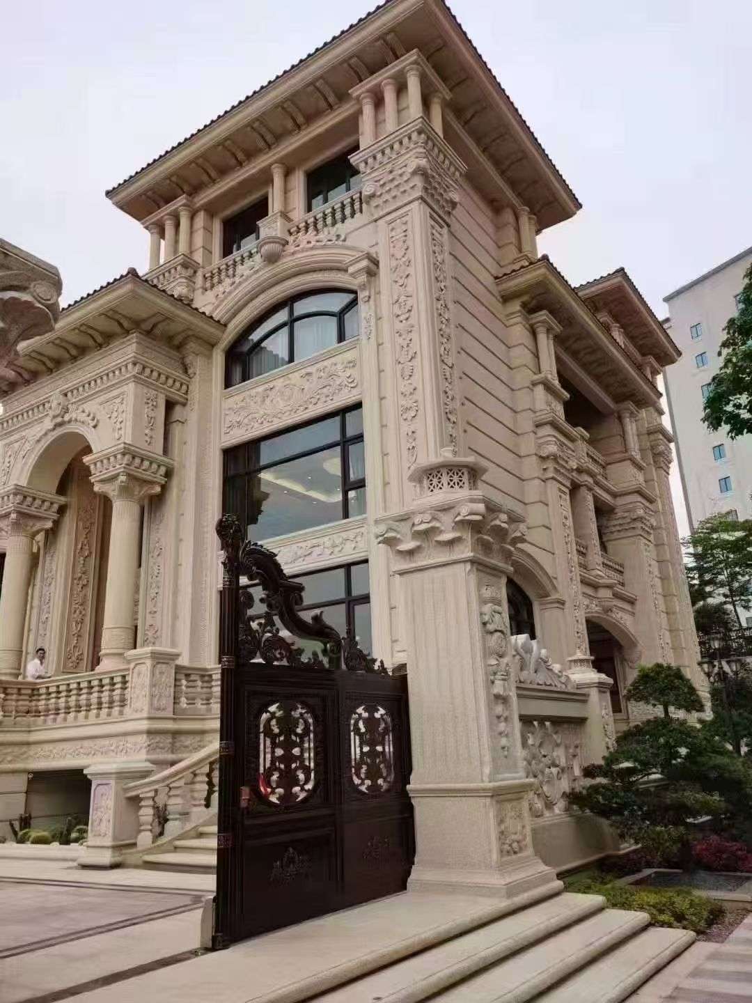 张掖黄金麻别墅外墙异形定制