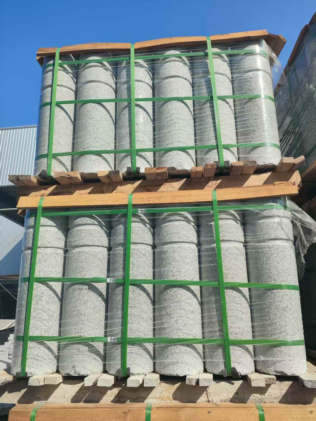 张掖挡车柱芝麻白 挡车石