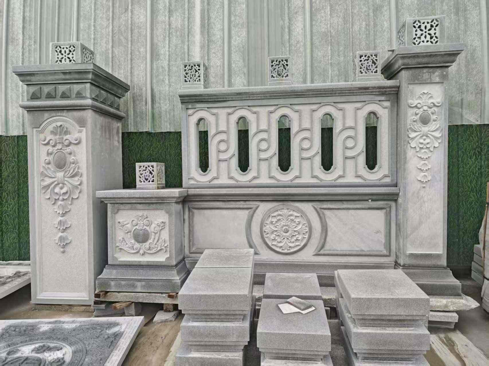 张掖芝麻灰异形别墅门头